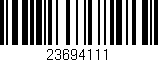 Código de barras (EAN, GTIN, SKU, ISBN): '23694111'