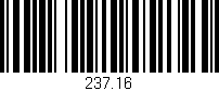 Código de barras (EAN, GTIN, SKU, ISBN): '237.16'