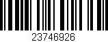 Código de barras (EAN, GTIN, SKU, ISBN): '23746926'