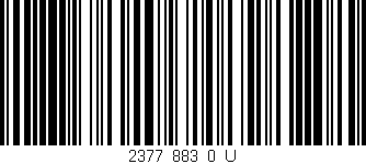 Código de barras (EAN, GTIN, SKU, ISBN): '2377_883_0_U'