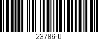 Código de barras (EAN, GTIN, SKU, ISBN): '23786-0'