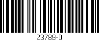 Código de barras (EAN, GTIN, SKU, ISBN): '23789-0'