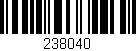 Código de barras (EAN, GTIN, SKU, ISBN): '238040'