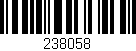 Código de barras (EAN, GTIN, SKU, ISBN): '238058'