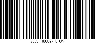 Código de barras (EAN, GTIN, SKU, ISBN): '2383_1000097_0_UN'