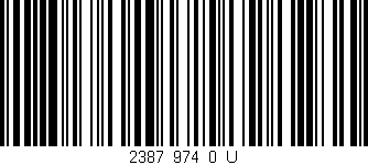 Código de barras (EAN, GTIN, SKU, ISBN): '2387_974_0_U'