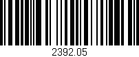 Código de barras (EAN, GTIN, SKU, ISBN): '2392.05'