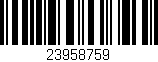 Código de barras (EAN, GTIN, SKU, ISBN): '23958759'