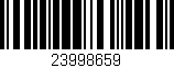 Código de barras (EAN, GTIN, SKU, ISBN): '23998659'
