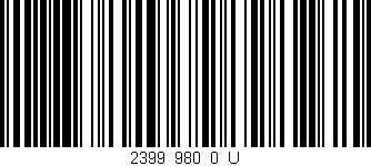 Código de barras (EAN, GTIN, SKU, ISBN): '2399_980_0_U'