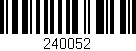 Código de barras (EAN, GTIN, SKU, ISBN): '240052'