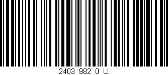 Código de barras (EAN, GTIN, SKU, ISBN): '2403_982_0_U'