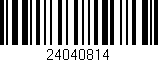 Código de barras (EAN, GTIN, SKU, ISBN): '24040814'
