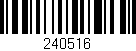 Código de barras (EAN, GTIN, SKU, ISBN): '240516'