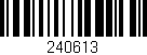 Código de barras (EAN, GTIN, SKU, ISBN): '240613'