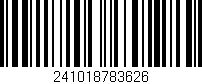 Código de barras (EAN, GTIN, SKU, ISBN): '241018783626'