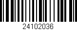Código de barras (EAN, GTIN, SKU, ISBN): '24102036'