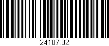 Código de barras (EAN, GTIN, SKU, ISBN): '24107.02'