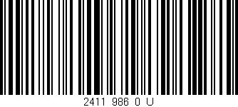 Código de barras (EAN, GTIN, SKU, ISBN): '2411_986_0_U'