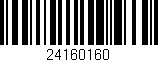 Código de barras (EAN, GTIN, SKU, ISBN): '24160160'