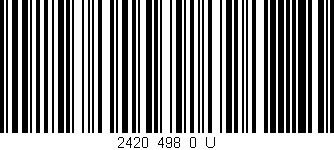 Código de barras (EAN, GTIN, SKU, ISBN): '2420_498_0_U'
