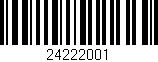 Código de barras (EAN, GTIN, SKU, ISBN): '24222001'