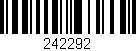 Código de barras (EAN, GTIN, SKU, ISBN): '242292'