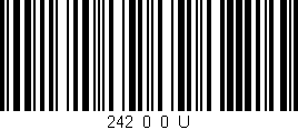 Código de barras (EAN, GTIN, SKU, ISBN): '242_0_0_U'