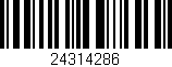 Código de barras (EAN, GTIN, SKU, ISBN): '24314286'