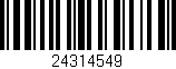 Código de barras (EAN, GTIN, SKU, ISBN): '24314549'