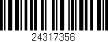 Código de barras (EAN, GTIN, SKU, ISBN): '24317356'