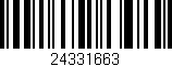 Código de barras (EAN, GTIN, SKU, ISBN): '24331663'