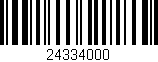 Código de barras (EAN, GTIN, SKU, ISBN): '24334000'