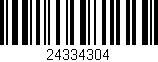 Código de barras (EAN, GTIN, SKU, ISBN): '24334304'