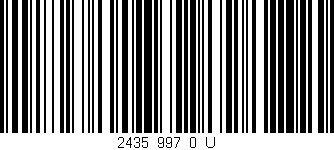 Código de barras (EAN, GTIN, SKU, ISBN): '2435_997_0_U'