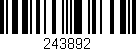 Código de barras (EAN, GTIN, SKU, ISBN): '243892'