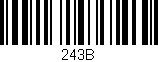 Código de barras (EAN, GTIN, SKU, ISBN): '243B'