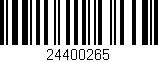 Código de barras (EAN, GTIN, SKU, ISBN): '24400265'