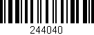 Código de barras (EAN, GTIN, SKU, ISBN): '244040'