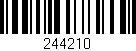 Código de barras (EAN, GTIN, SKU, ISBN): '244210'