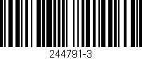 Código de barras (EAN, GTIN, SKU, ISBN): '244791-3'