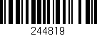 Código de barras (EAN, GTIN, SKU, ISBN): '244819'