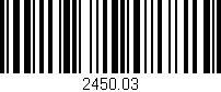 Código de barras (EAN, GTIN, SKU, ISBN): '2450.03'