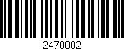 Código de barras (EAN, GTIN, SKU, ISBN): '2470002'
