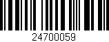 Código de barras (EAN, GTIN, SKU, ISBN): '24700059'