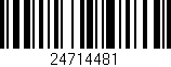 Código de barras (EAN, GTIN, SKU, ISBN): '24714481'
