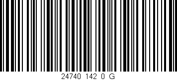 Código de barras (EAN, GTIN, SKU, ISBN): '24740_142_0_G'