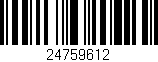 Código de barras (EAN, GTIN, SKU, ISBN): '24759612'