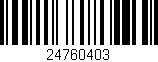 Código de barras (EAN, GTIN, SKU, ISBN): '24760403'