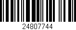 Código de barras (EAN, GTIN, SKU, ISBN): '24807744'
